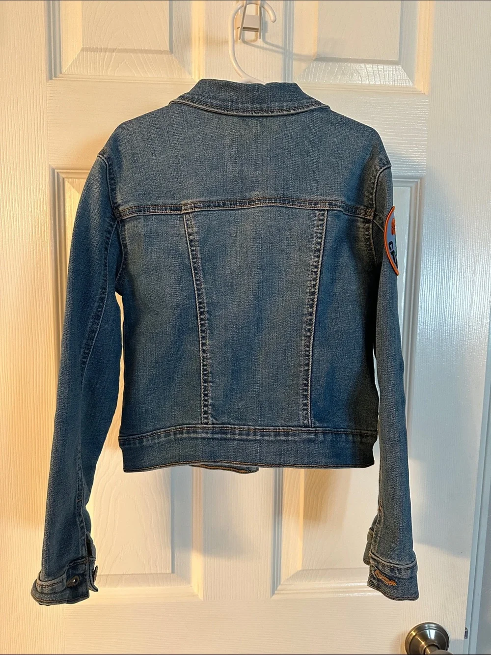 Old Navy Girls’ Blue Denim Jacket with California Patch